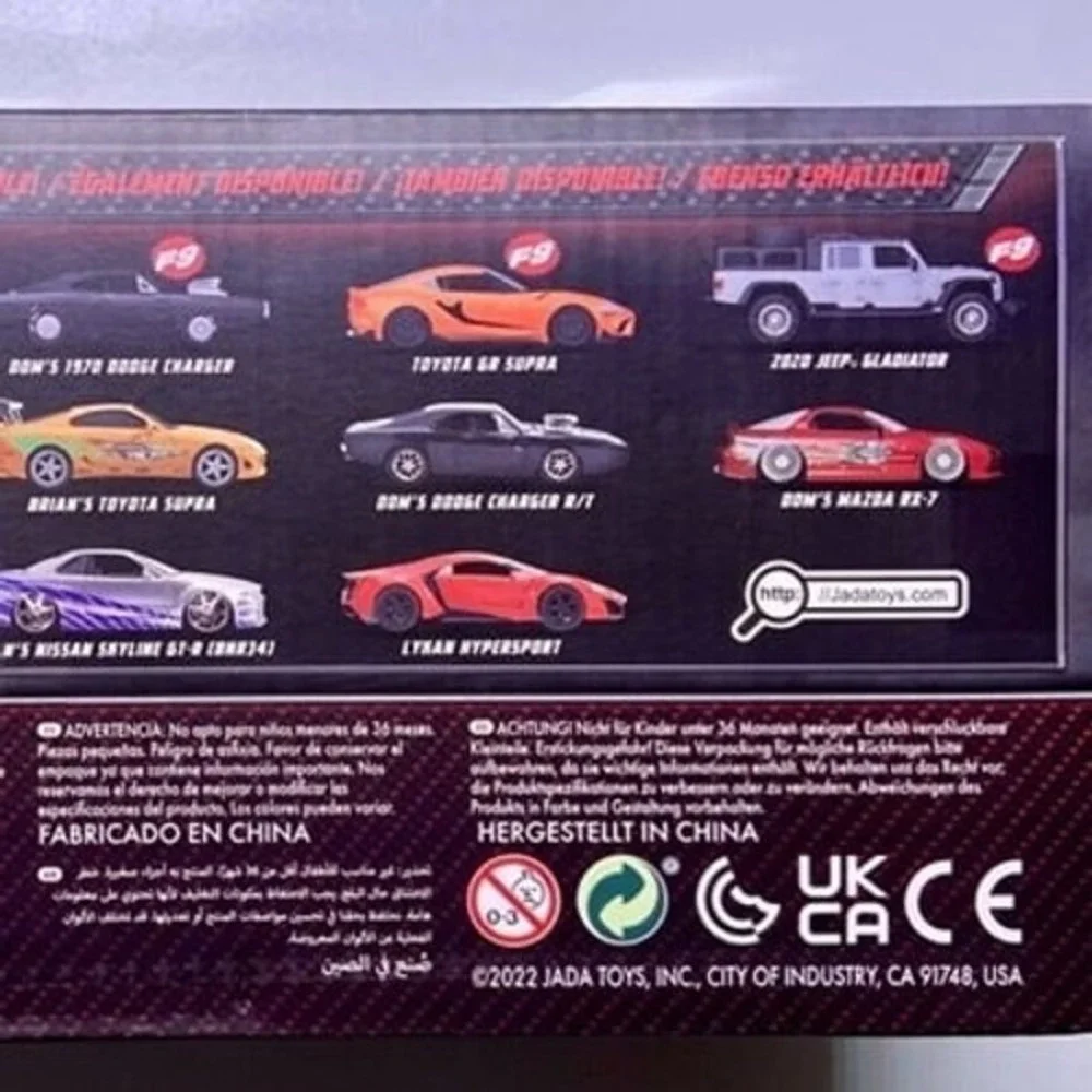 Jada Toyota GR Supra Fast & Furious F9 Orange‎ Die-cast 1:24 Model Car NIP 2022